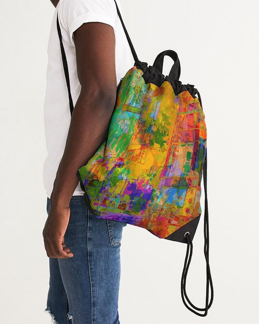 Canvas Drawstring Bag- City Colors - Premium  from Elementologie - Just $39! Shop now at Elementologie