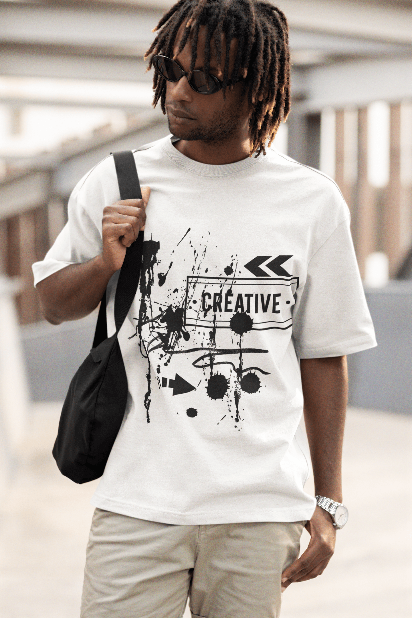 Streetwear Unisex 100% Cotton Loose Basic Tee-Creative - Premium  from Elementologie - Just $32.99! Shop now at Elementologie