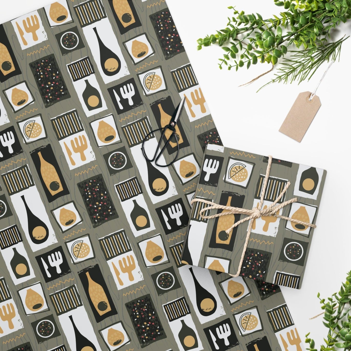 Wrapping Paper -Mid Century-Home - Premium  from Elementologie - Just $11.50! Shop now at Elementologie