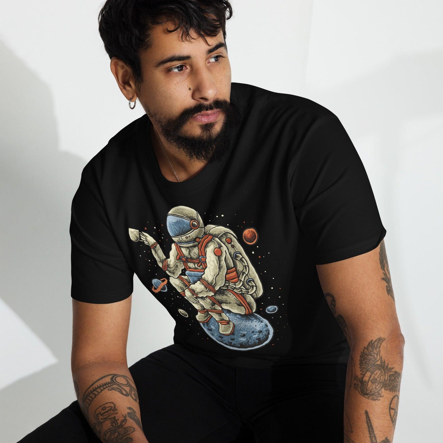 Men’s Premium Heavyweight Tee-Space Coffee - Elementologie