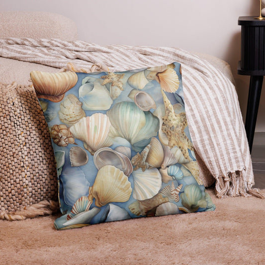 Premium Pillow-Sea Shells - Premium  from Elementologie - Just $28.95! Shop now at Elementologie