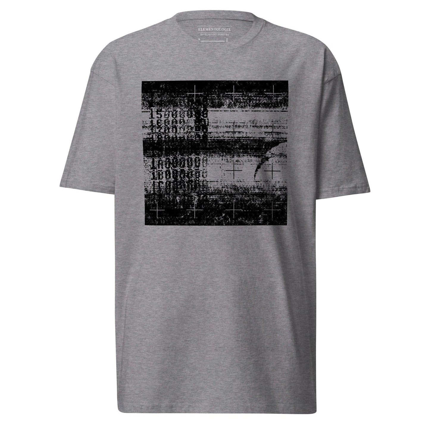 Men’s Premium Heavyweight Tee-Glitch Pattern - Premium  from Elementologie - Just $35.95! Shop now at Elementologie