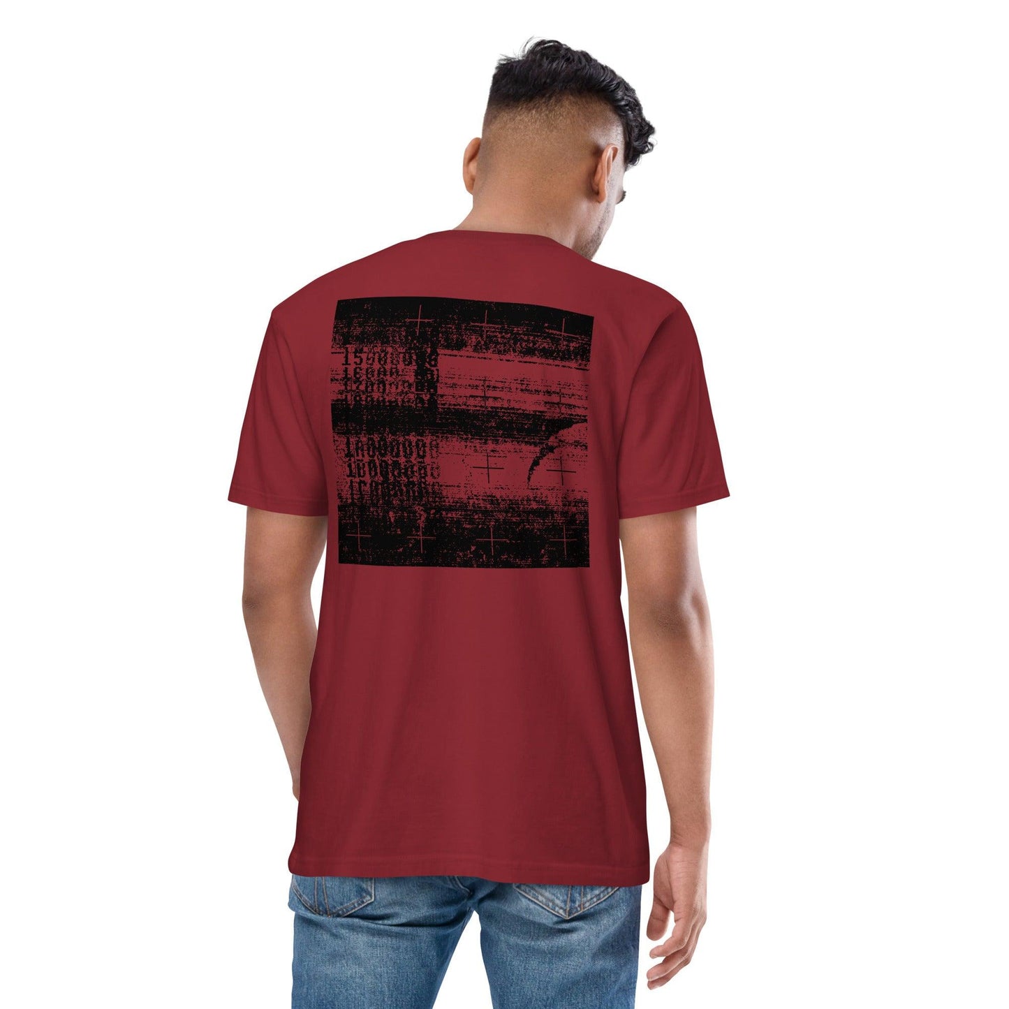 Men’s Premium Heavyweight Tee-Glitch Pattern - Premium  from Elementologie - Just $35.95! Shop now at Elementologie