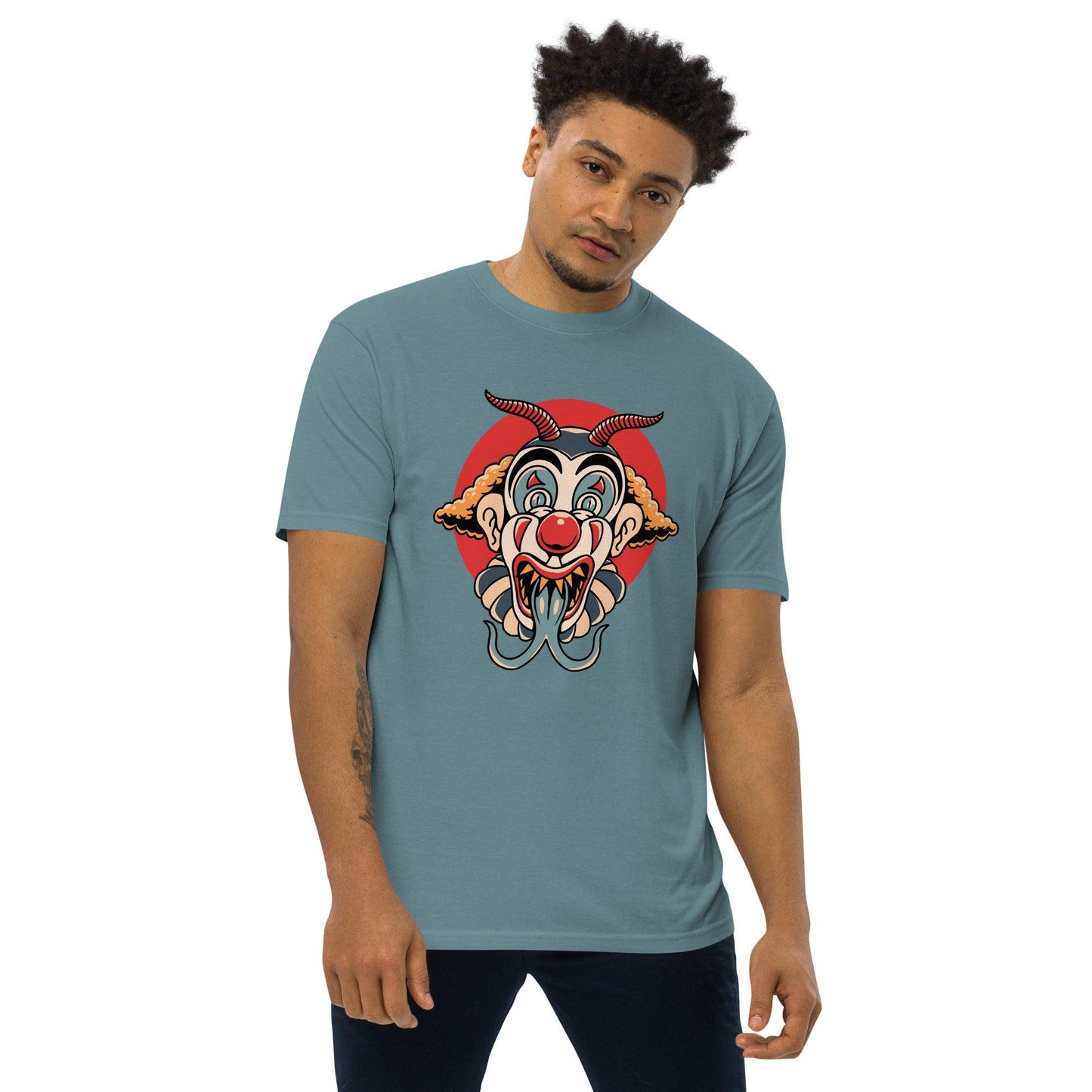 Men’s Premium Heavyweight Tee-Monster Clown - Elementologie