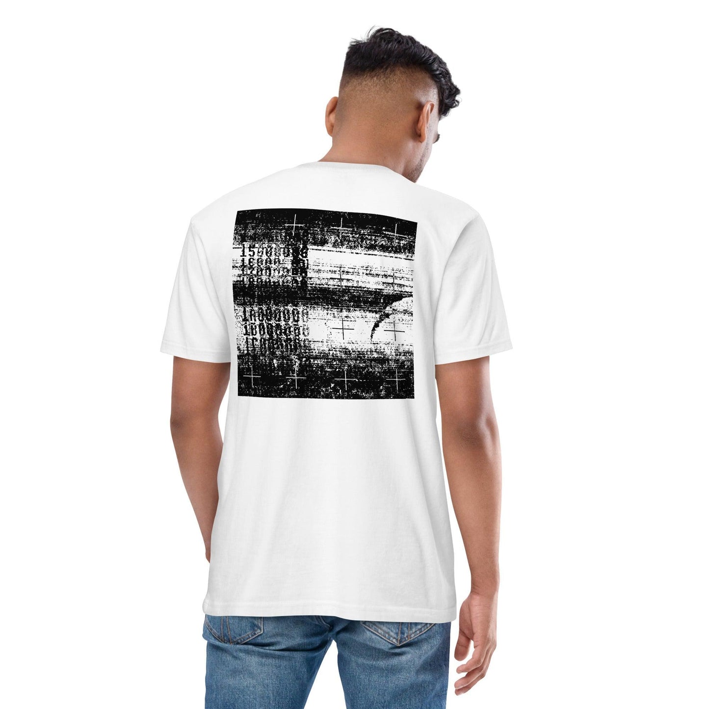 Men’s Premium Heavyweight Tee-Glitch Pattern - Premium  from Elementologie - Just $35.95! Shop now at Elementologie