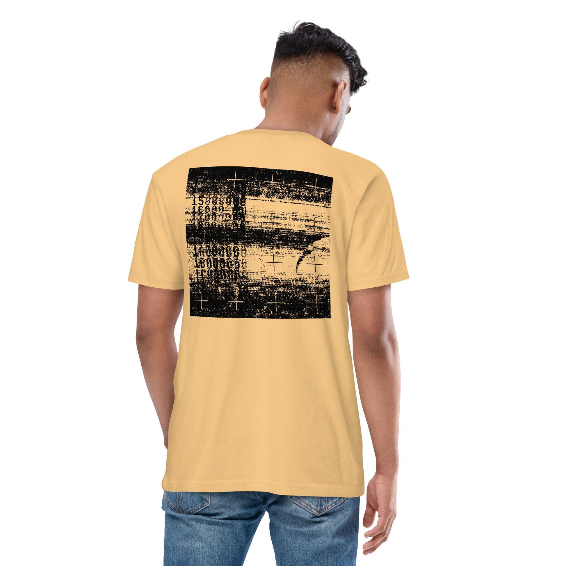 Men’s Premium Heavyweight Tee-Glitch Pattern - Premium  from Elementologie - Just $35.95! Shop now at Elementologie