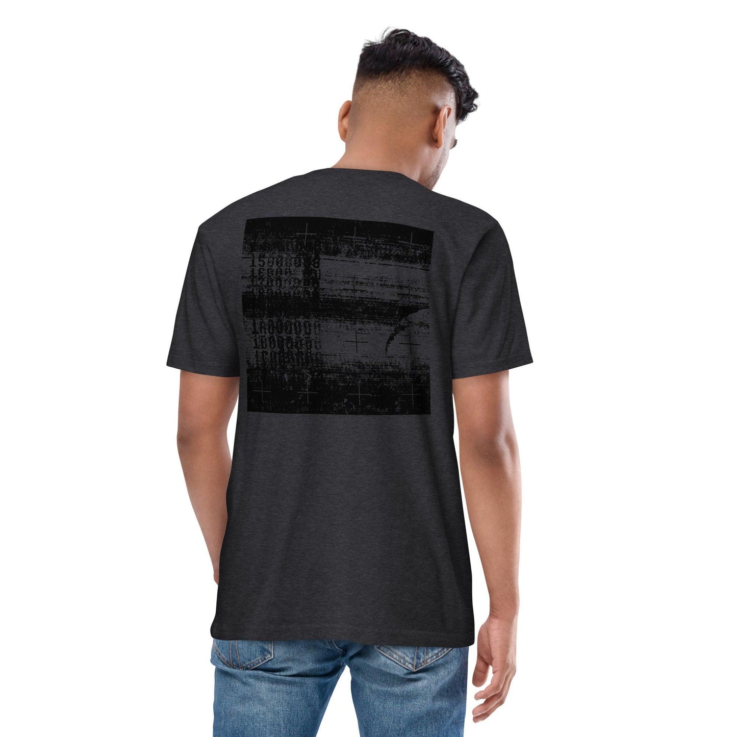 Men’s Premium Heavyweight Tee-Glitch Pattern - Premium  from Elementologie - Just $35.95! Shop now at Elementologie