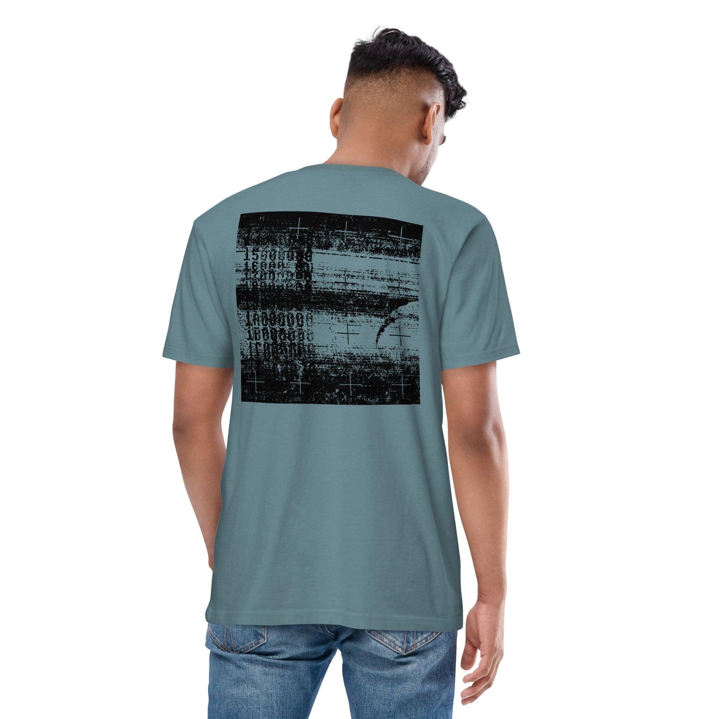 Men’s Premium Heavyweight Tee-Glitch Pattern - Premium  from Elementologie - Just $35.95! Shop now at Elementologie