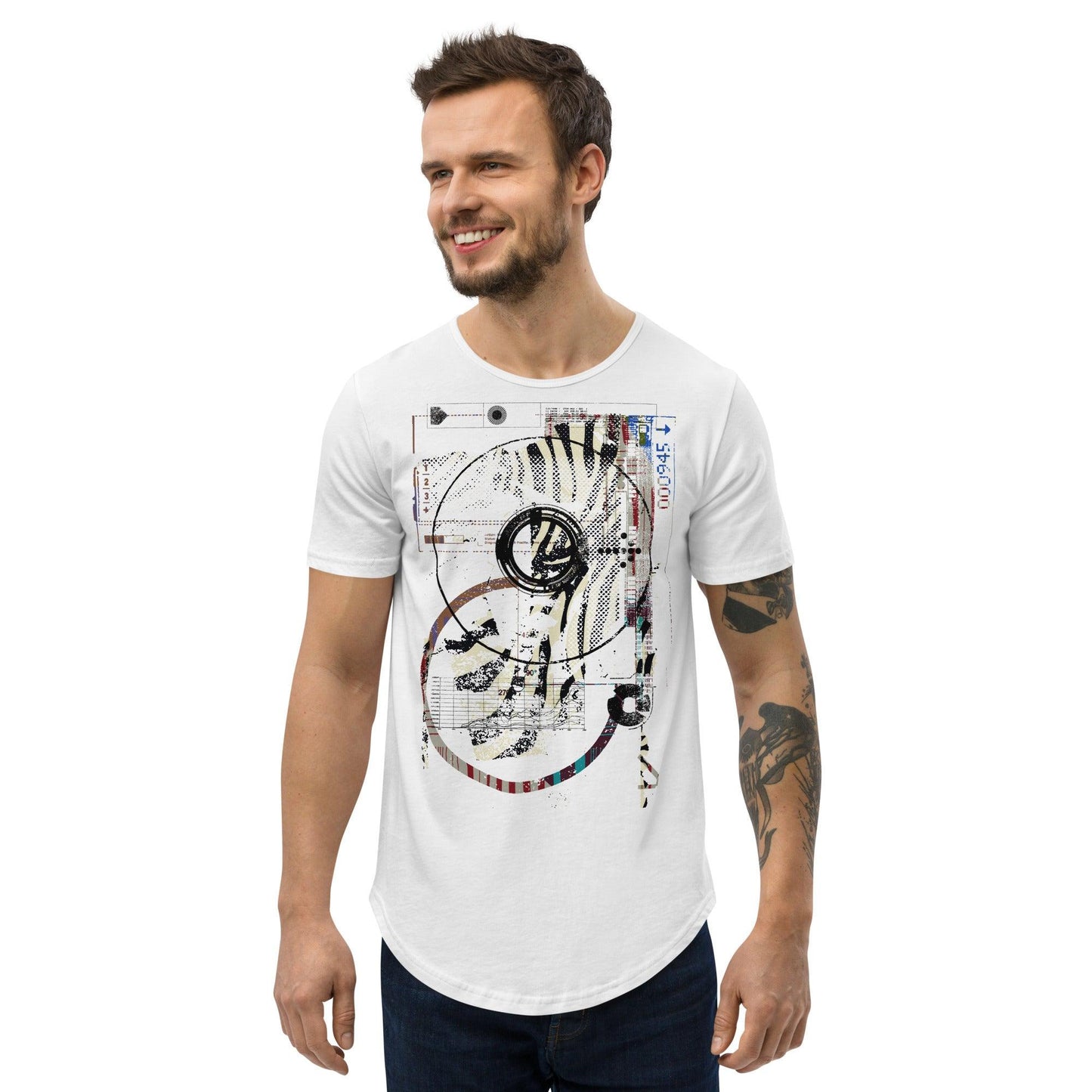 Men's Curved Hem T-Shirt-Graphic No.98 - Premium  from Elementologie - Just $29.99! Shop now at Elementologie