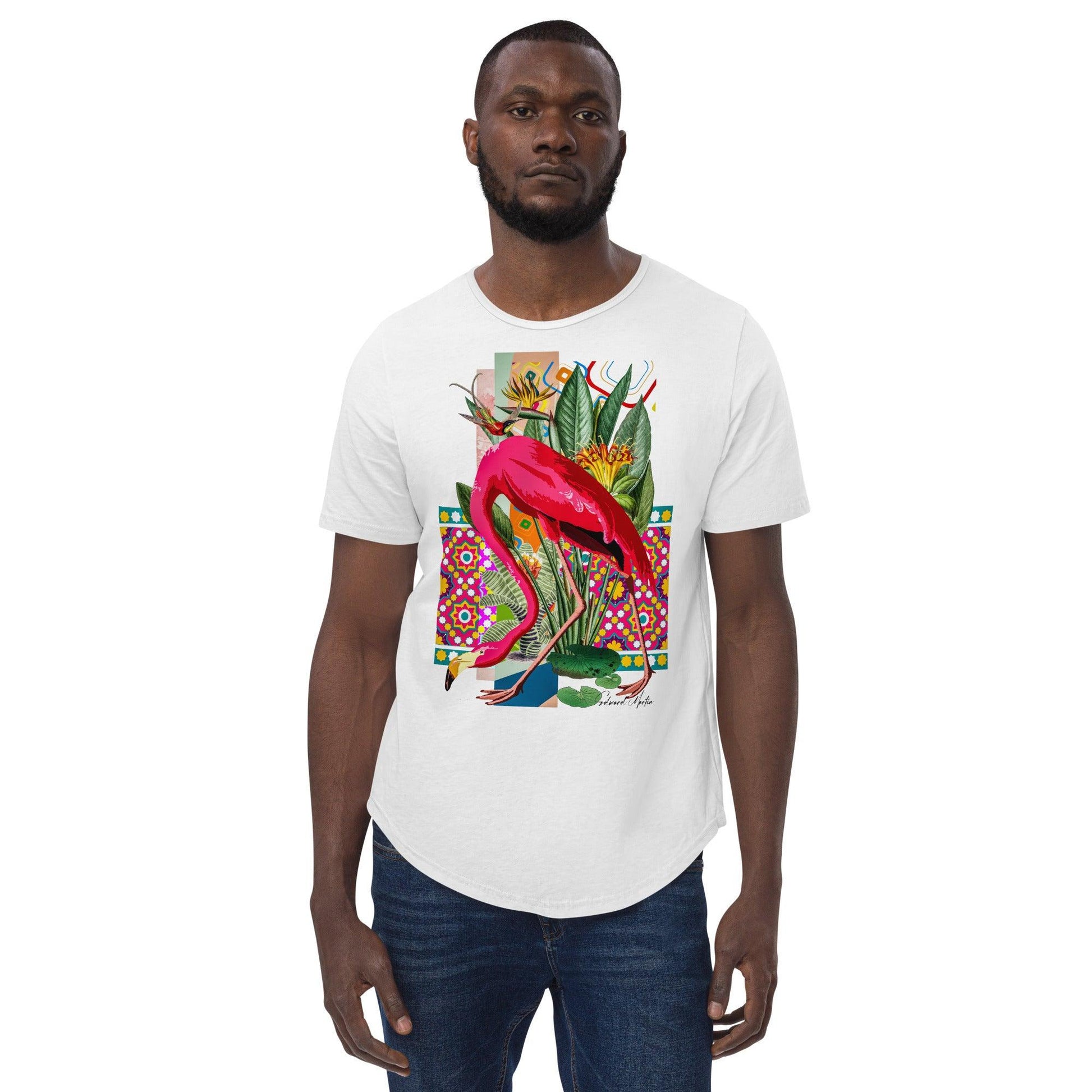 Men's Curved Hem T-Shirt-Tropicana by Edward Martin - Premium  from Elementologie - Just $29.99! Shop now at Elementologie