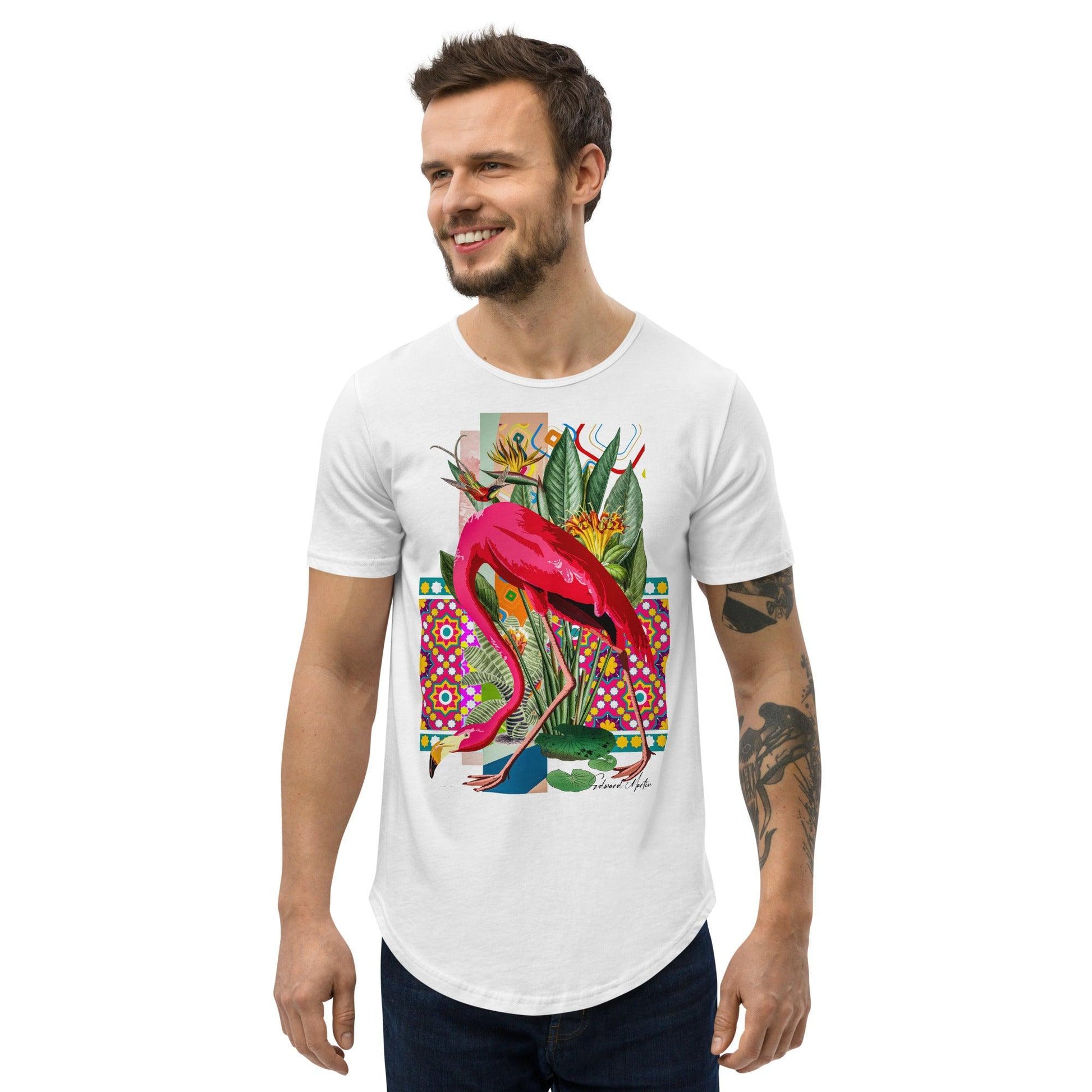 Men's Curved Hem T-Shirt-Tropicana by Edward Martin - Premium  from Elementologie - Just $29.99! Shop now at Elementologie