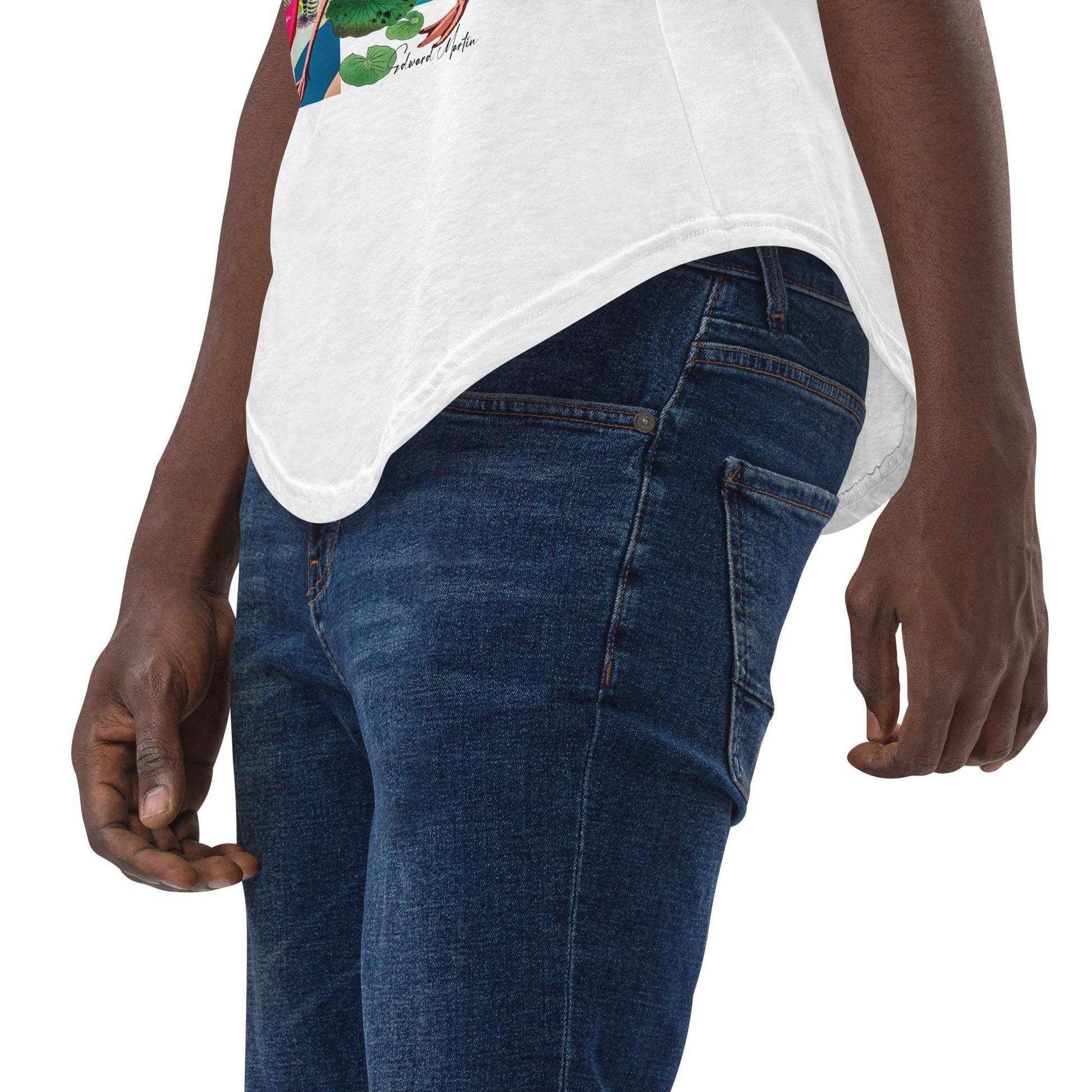 Men's Curved Hem T-Shirt-Tropicana by Edward Martin - Premium  from Elementologie - Just $29.99! Shop now at Elementologie