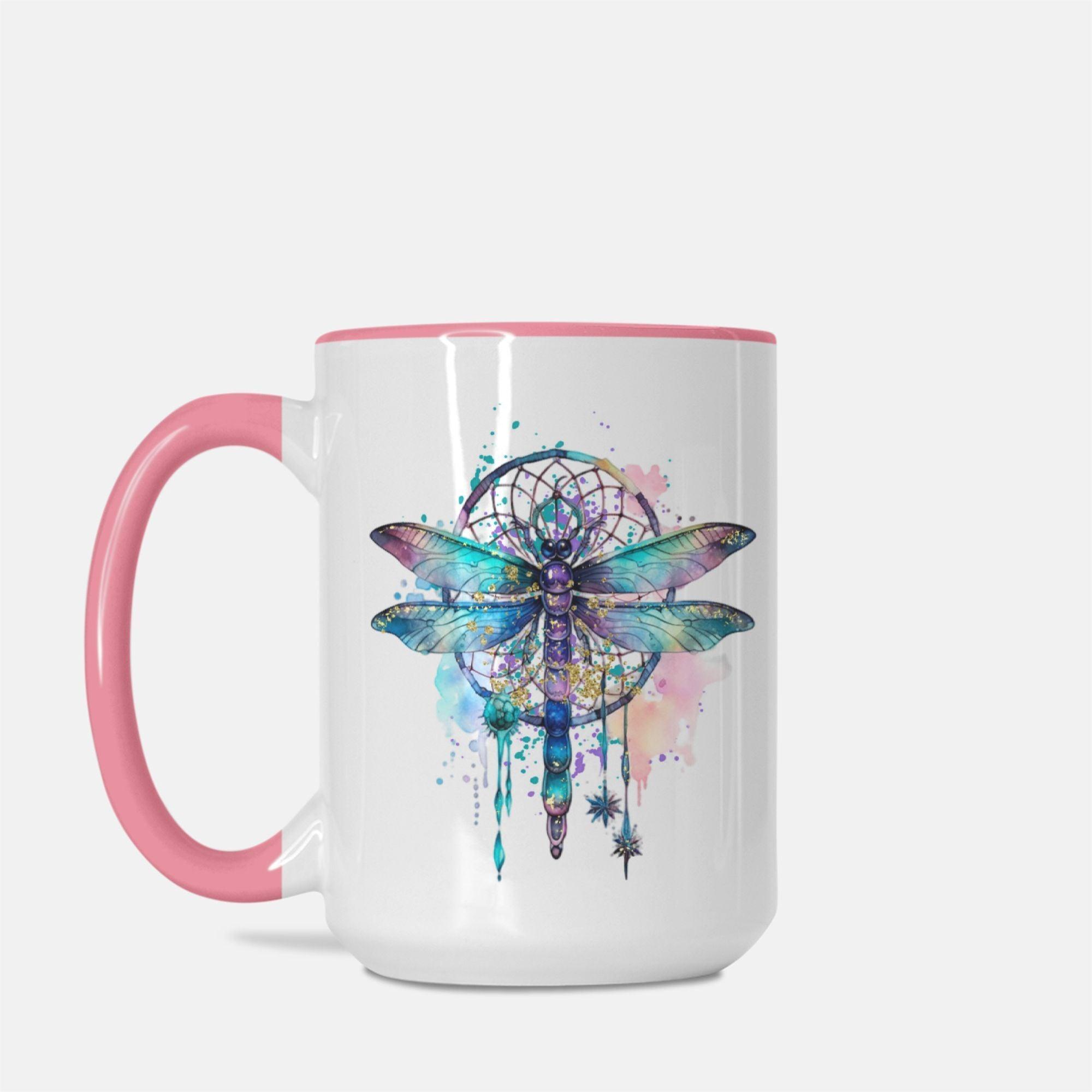 Coffee Mug Deluxe 15oz. (Pink + White) - Elementologie