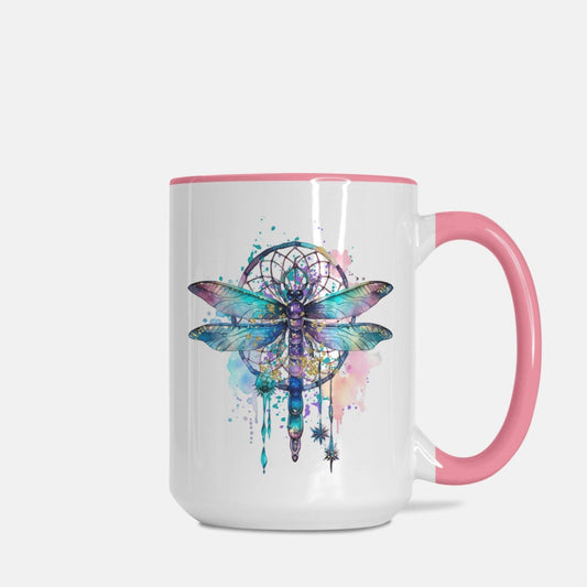 Coffee Mug Deluxe 15oz. (Pink + White) - Premium  from Elementologie - Just $18! Shop now at Elementologie