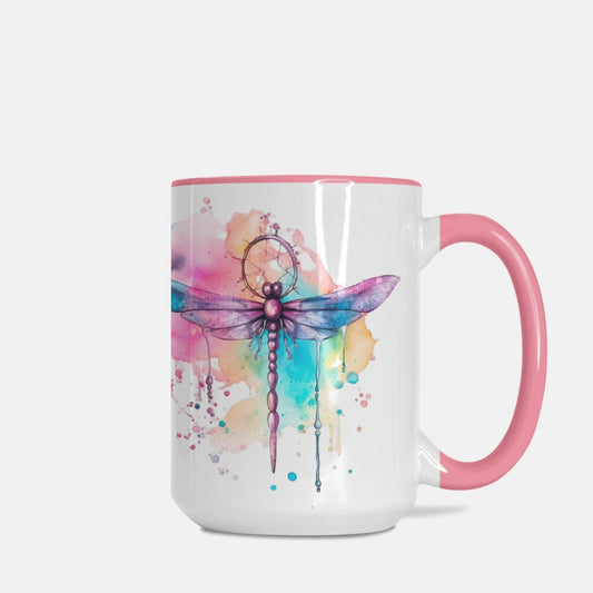 Coffee Mug Deluxe 15oz. (Pink + White) - Premium  from Elementologie - Just $18! Shop now at Elementologie