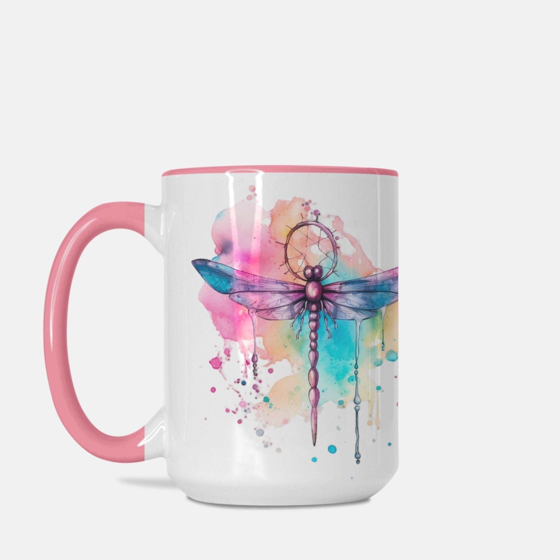 Coffee Mug Deluxe 15oz. (Pink + White) - Premium  from Elementologie - Just $18! Shop now at Elementologie