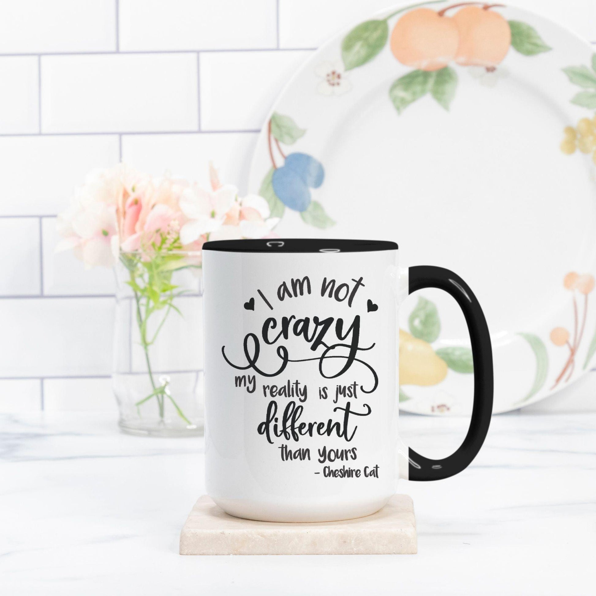 Coffee Mug Deluxe 15oz. (Black + White) - Premium  from Elementologie - Just $18! Shop now at Elementologie