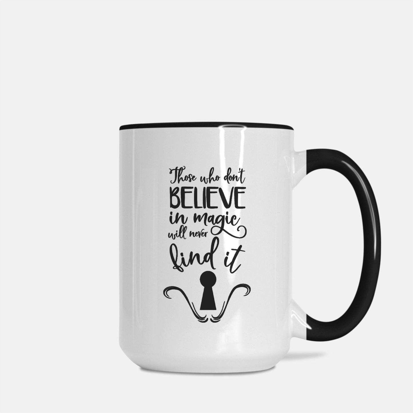 Coffee Mug Deluxe 15oz. (Black + White) - Premium  from Elementologie - Just $18! Shop now at Elementologie