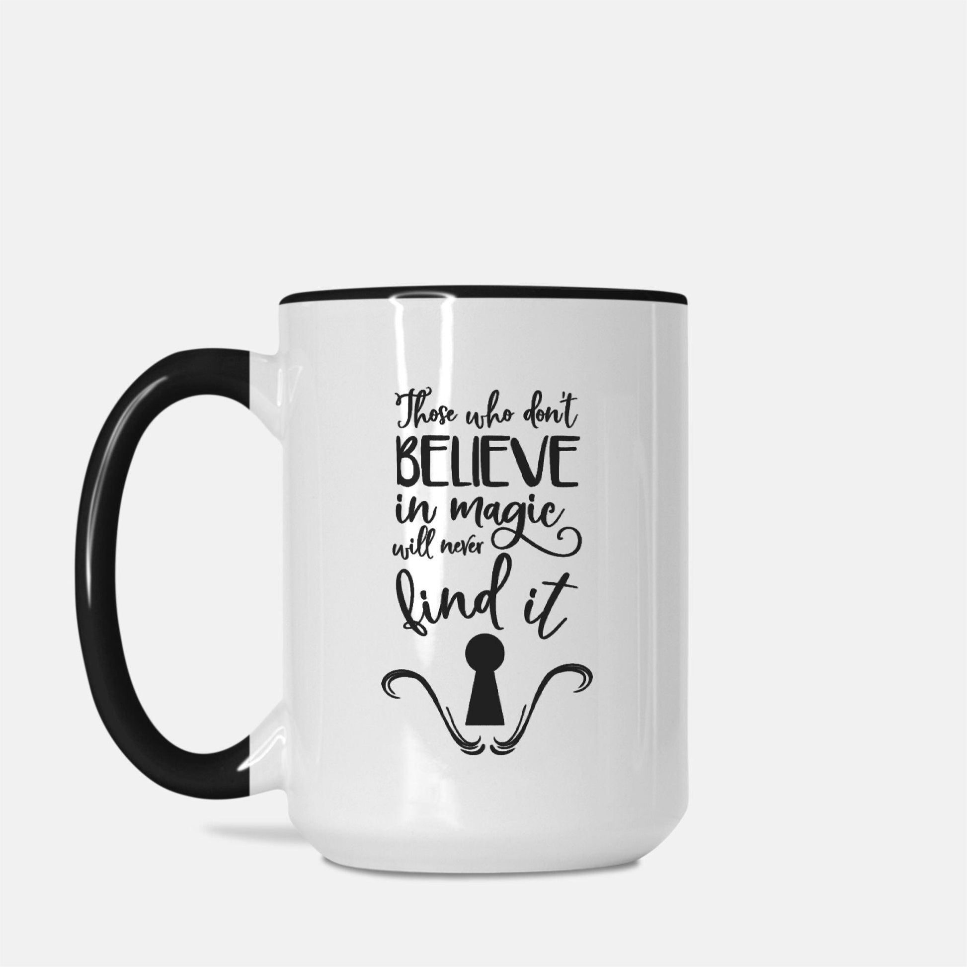 Coffee Mug Deluxe 15oz. (Black + White) - Premium  from Elementologie - Just $18! Shop now at Elementologie