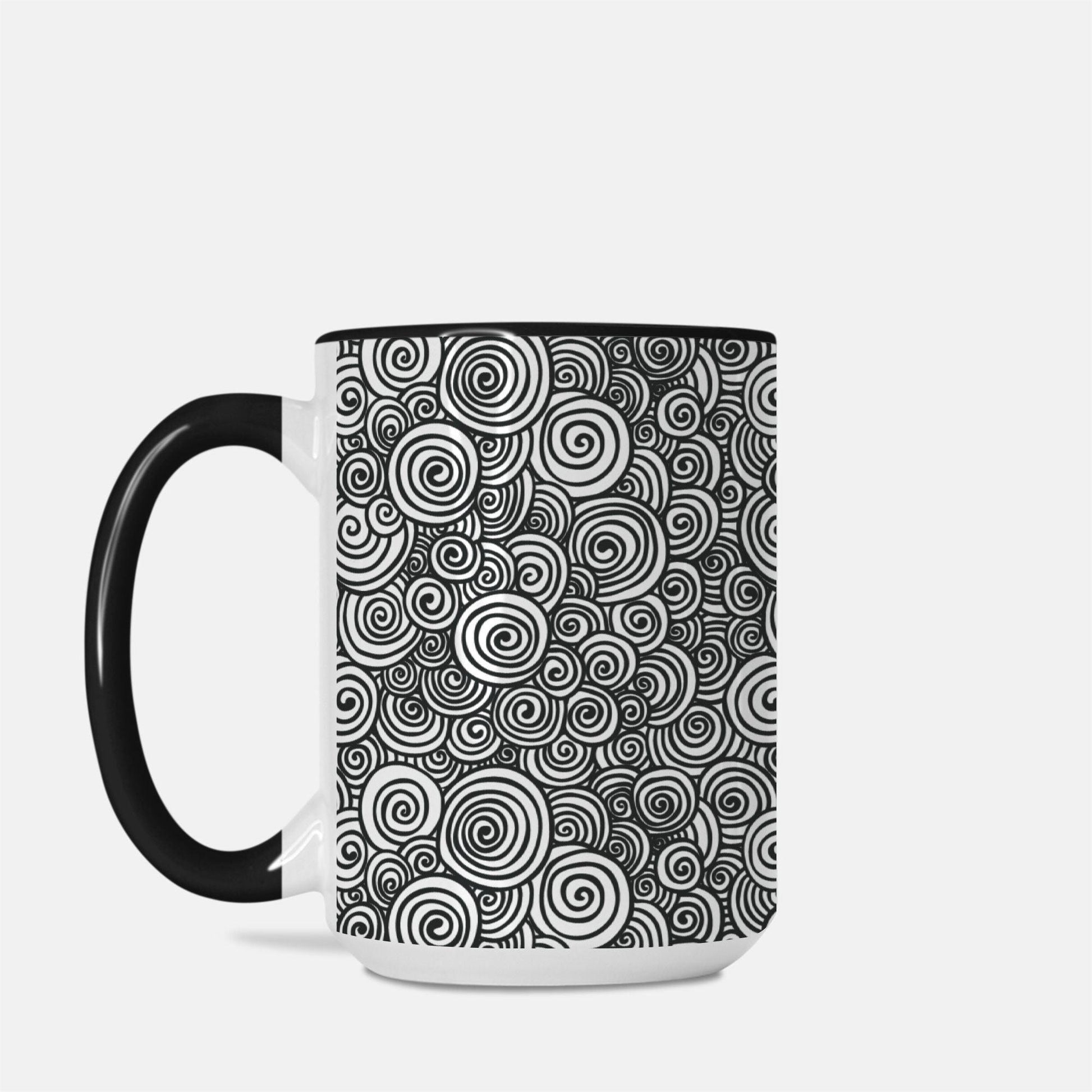 Coffee Mug Deluxe 15oz. Swirls - Premium  from Elementologie - Just $18! Shop now at Elementologie