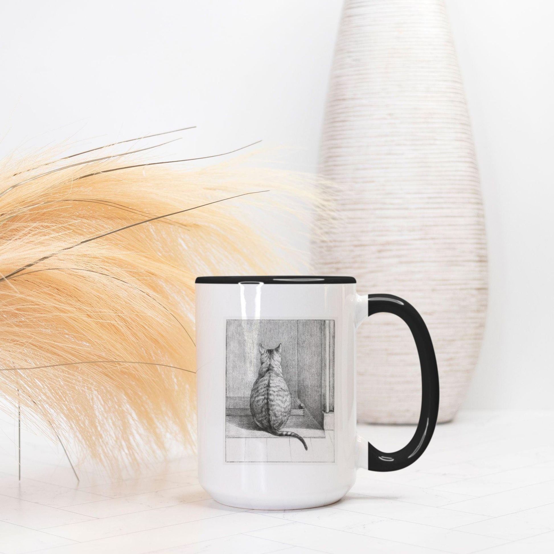 Coffee Mug Deluxe 15oz. Cat - Premium  from Elementologie - Just $18! Shop now at Elementologie