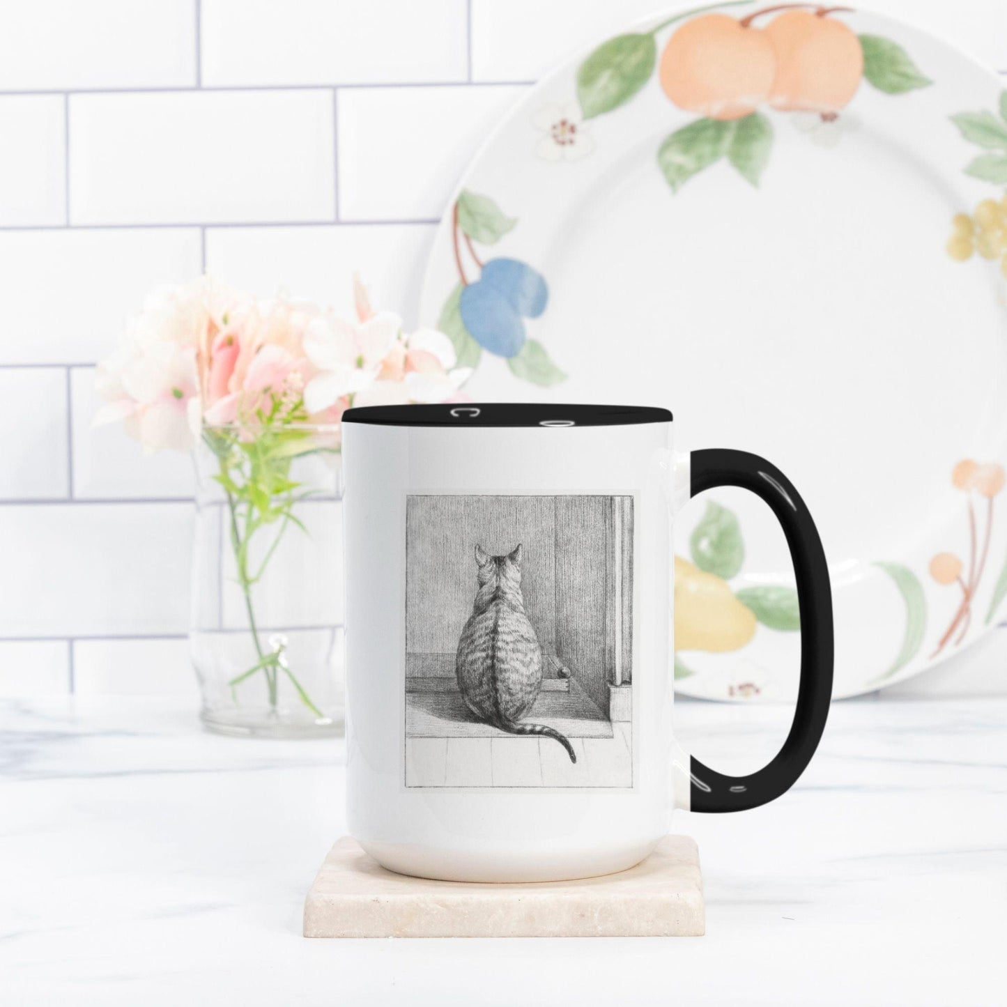 Coffee Mug Deluxe 15oz. Cat - Premium  from Elementologie - Just $18! Shop now at Elementologie