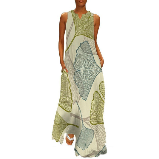 Long Dress-Gingko - Premium  from Elementologie - Just $34.99! Shop now at Elementologie