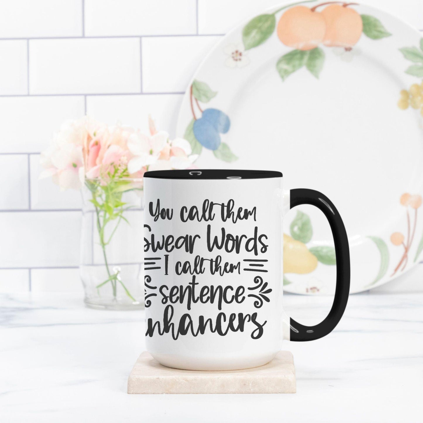 Coffee Mug Deluxe 15oz. -Swear Words - Premium  from Elementologie - Just $18! Shop now at Elementologie