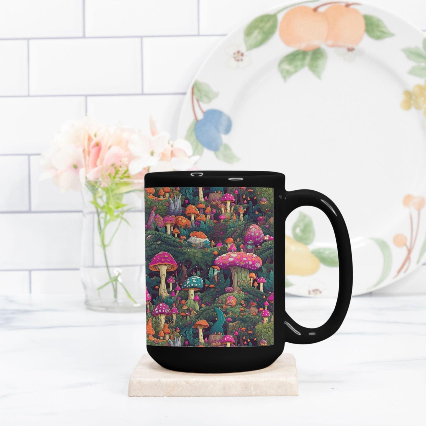 Coffee Mug Deluxe 15oz. -Magic Mushroom Collection - Premium  from Elementologie - Just $18! Shop now at Elementologie