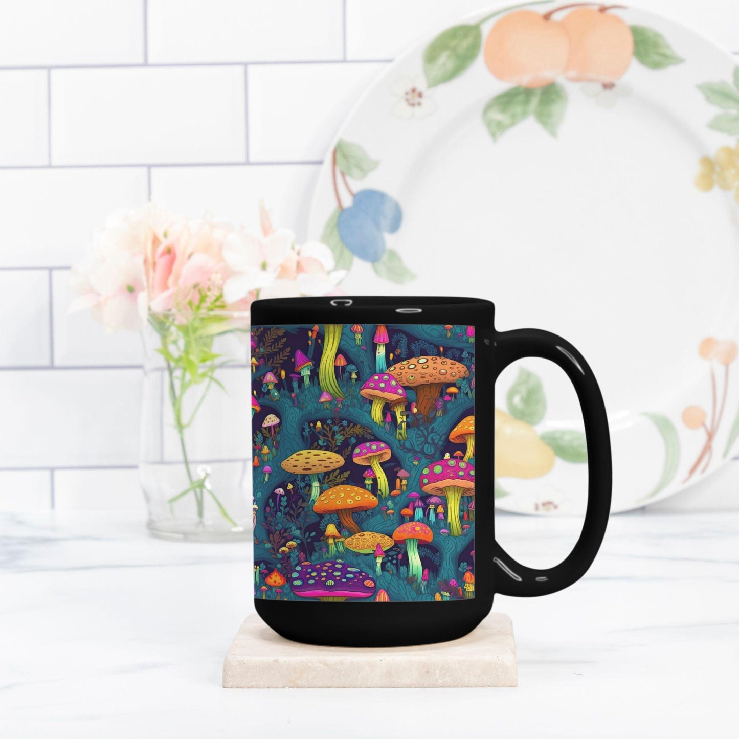 Coffee Mug Deluxe 15oz. -Magic Mushroom Collection - Premium  from Elementologie - Just $18! Shop now at Elementologie