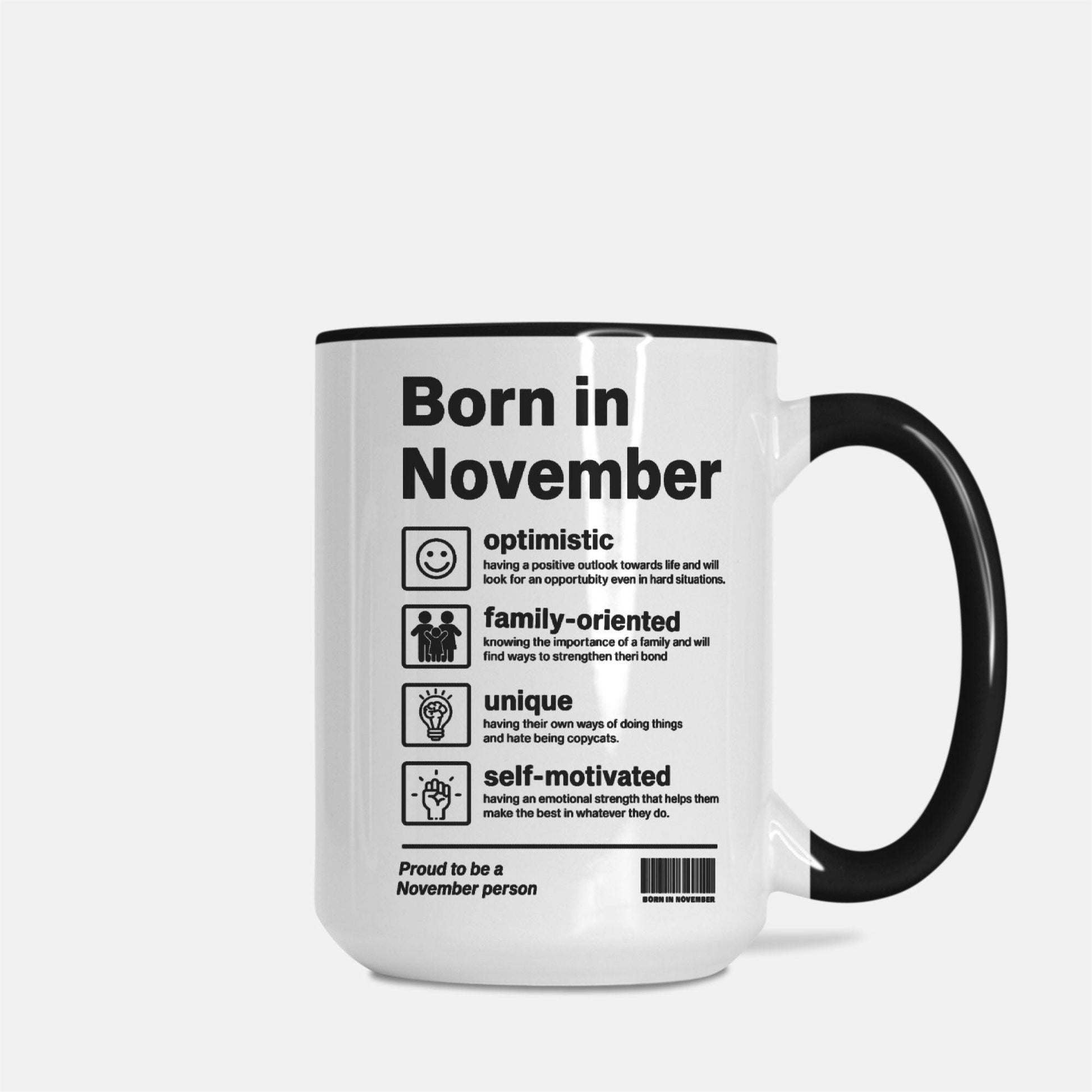 Coffee Mug Deluxe 15oz. -Born In Month - Premium  from Elementologie - Just $18! Shop now at Elementologie