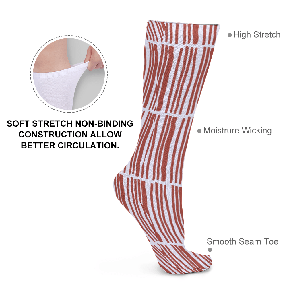 Thick Stockings-Red Stripes - Premium  from Elementologie - Just $15.99! Shop now at Elementologie