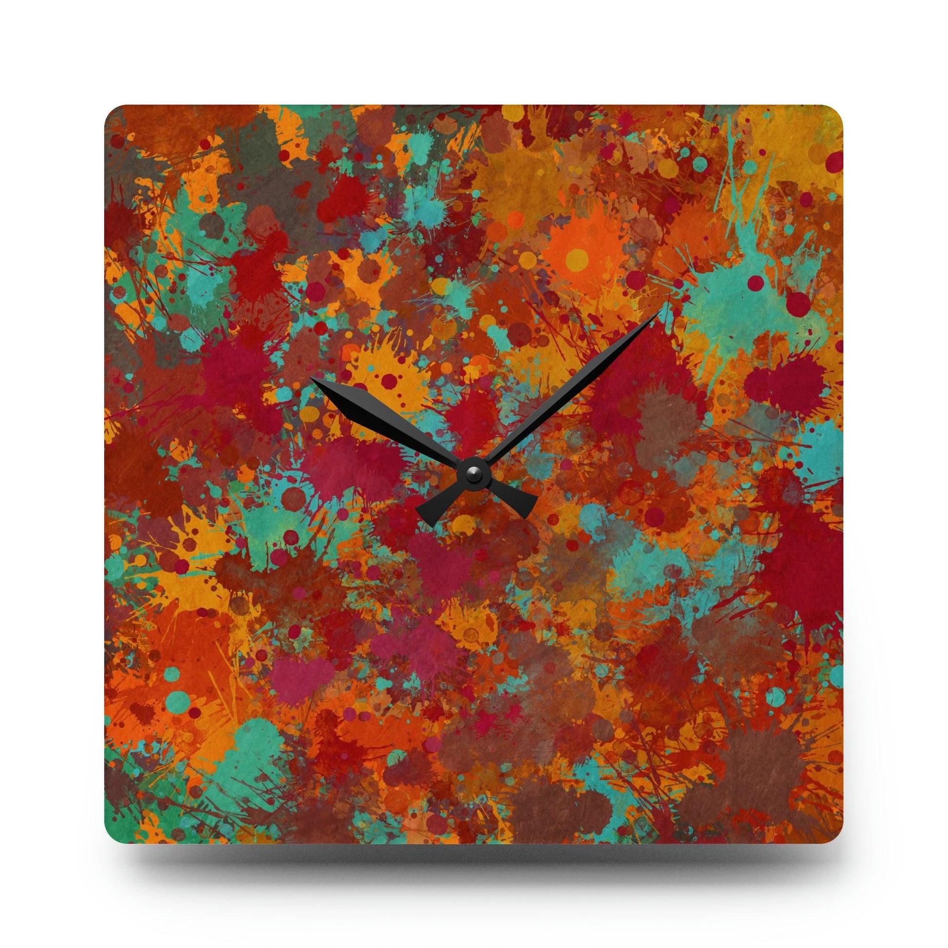 Acrylic Wall Clock-Splatter No.01 - Premium  from Elementologie - Just $42.99! Shop now at Elementologie