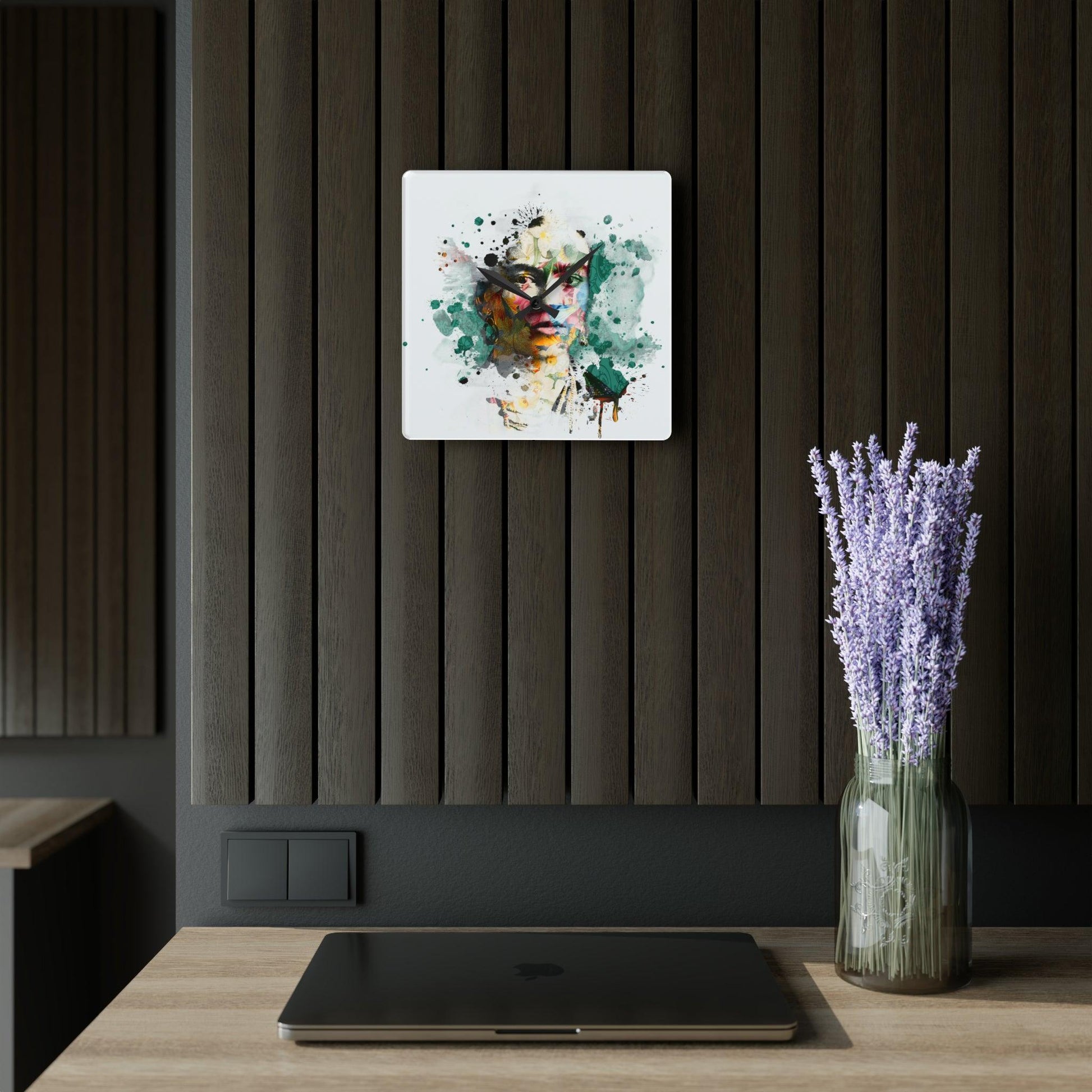 Acrylic Wall Clock-Frida - Premium  from Elementologie - Just $42.99! Shop now at Elementologie