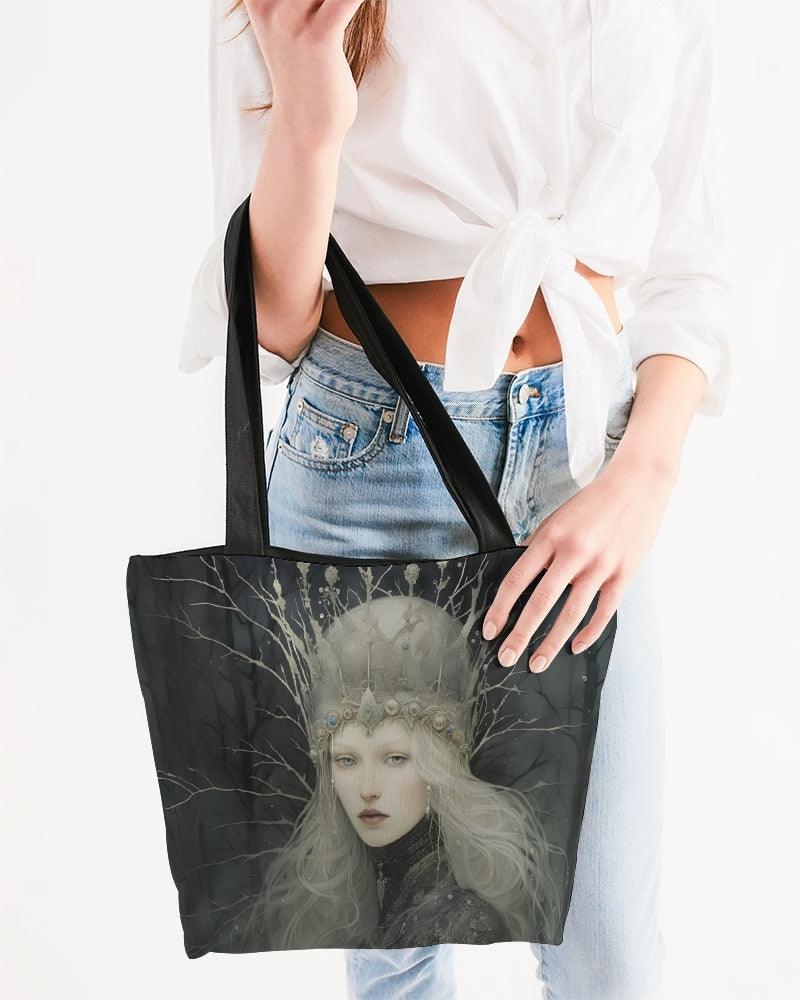 Canvas Zip Tote-Snow Princess Maleika - Premium  from Elementologie - Just $33.98! Shop now at Elementologie