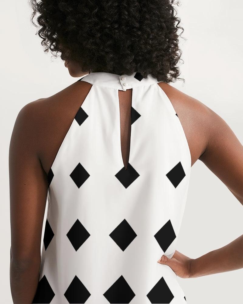 Women's Halter Dress-Check It Out - Premium  from Elementologie - Just $49.99! Shop now at Elementologie