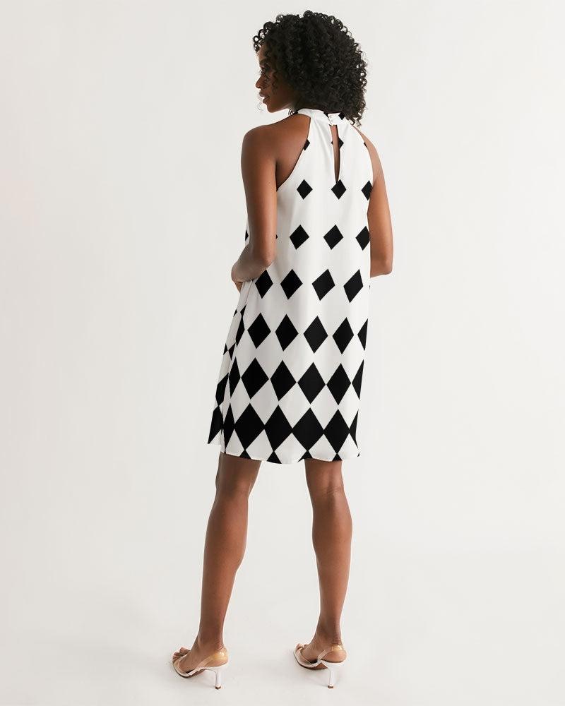 Women's Halter Dress-Check It Out - Premium  from Elementologie - Just $49.99! Shop now at Elementologie