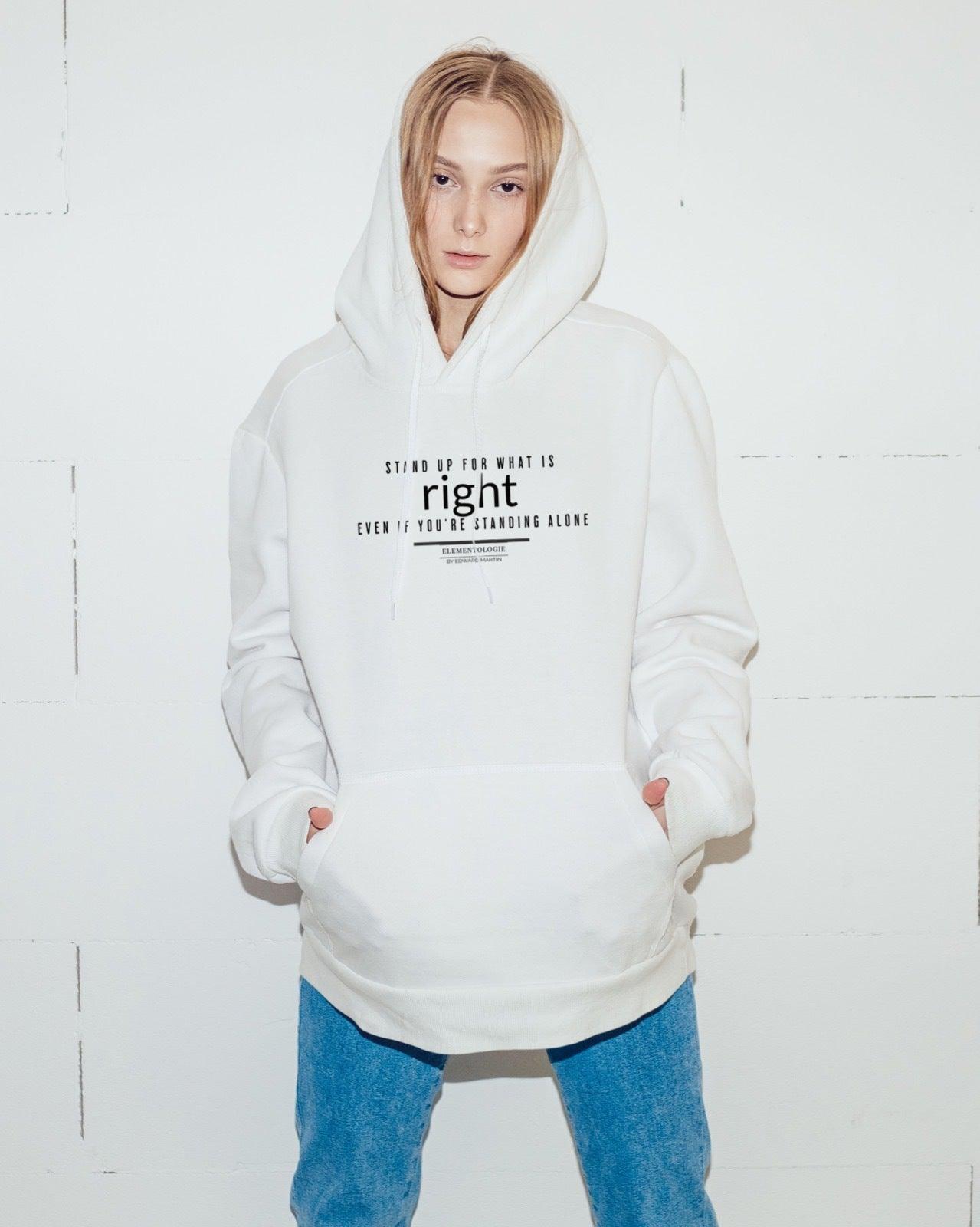 Unisex Premium Pullover Hoodie-Stand up for what is right, even if you're standing alone - Premium  from Elementologie - Just $58.99! Shop now at Elementologie