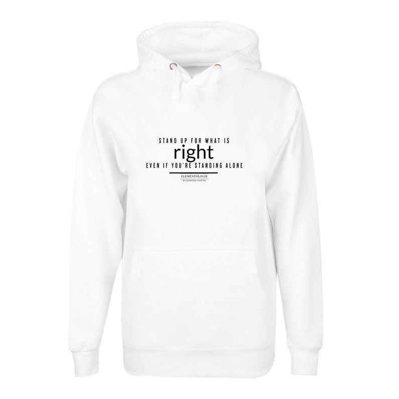 Unisex Premium Pullover Hoodie-Stand up for what is right, even if you're standing alone - Premium  from Elementologie - Just $58.99! Shop now at Elementologie