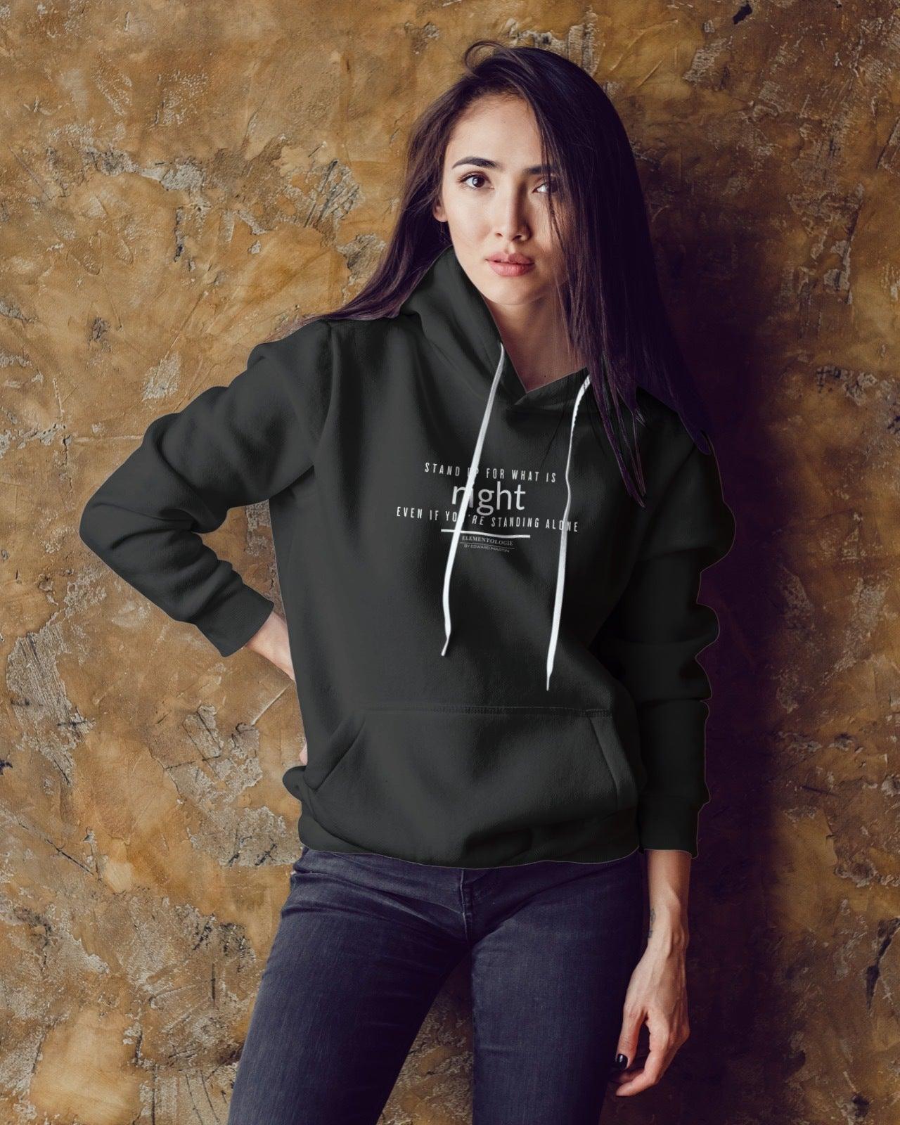 Unisex Premium Pullover Hoodie-Stand up for what is right, even if you're standing alone - Premium  from Elementologie - Just $58.99! Shop now at Elementologie