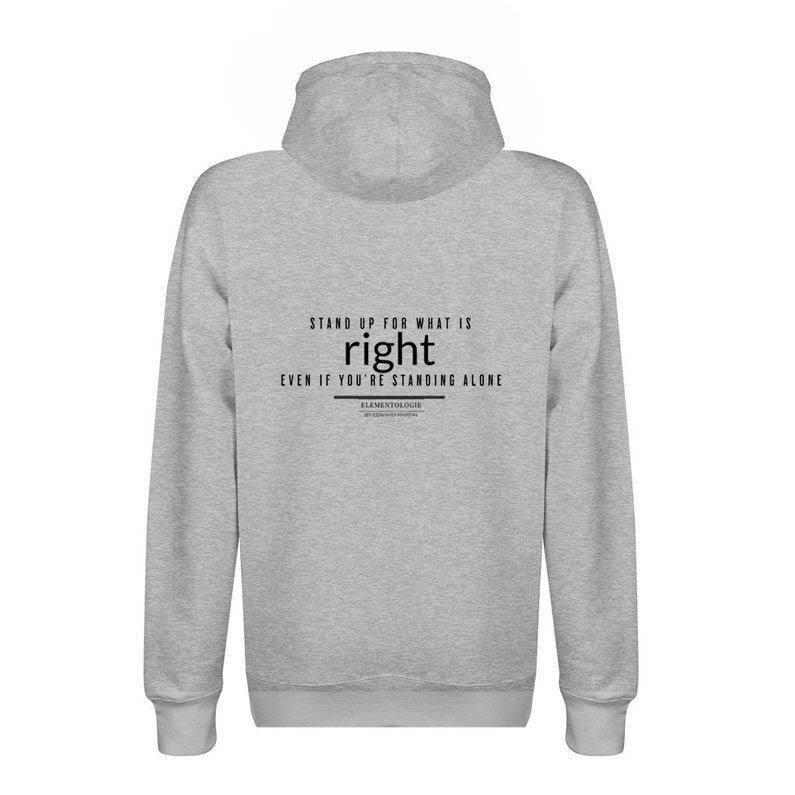 Unisex Premium Pullover Hoodie-Stand up for what is right, even if you're standing alone - Premium  from Elementologie - Just $58.99! Shop now at Elementologie