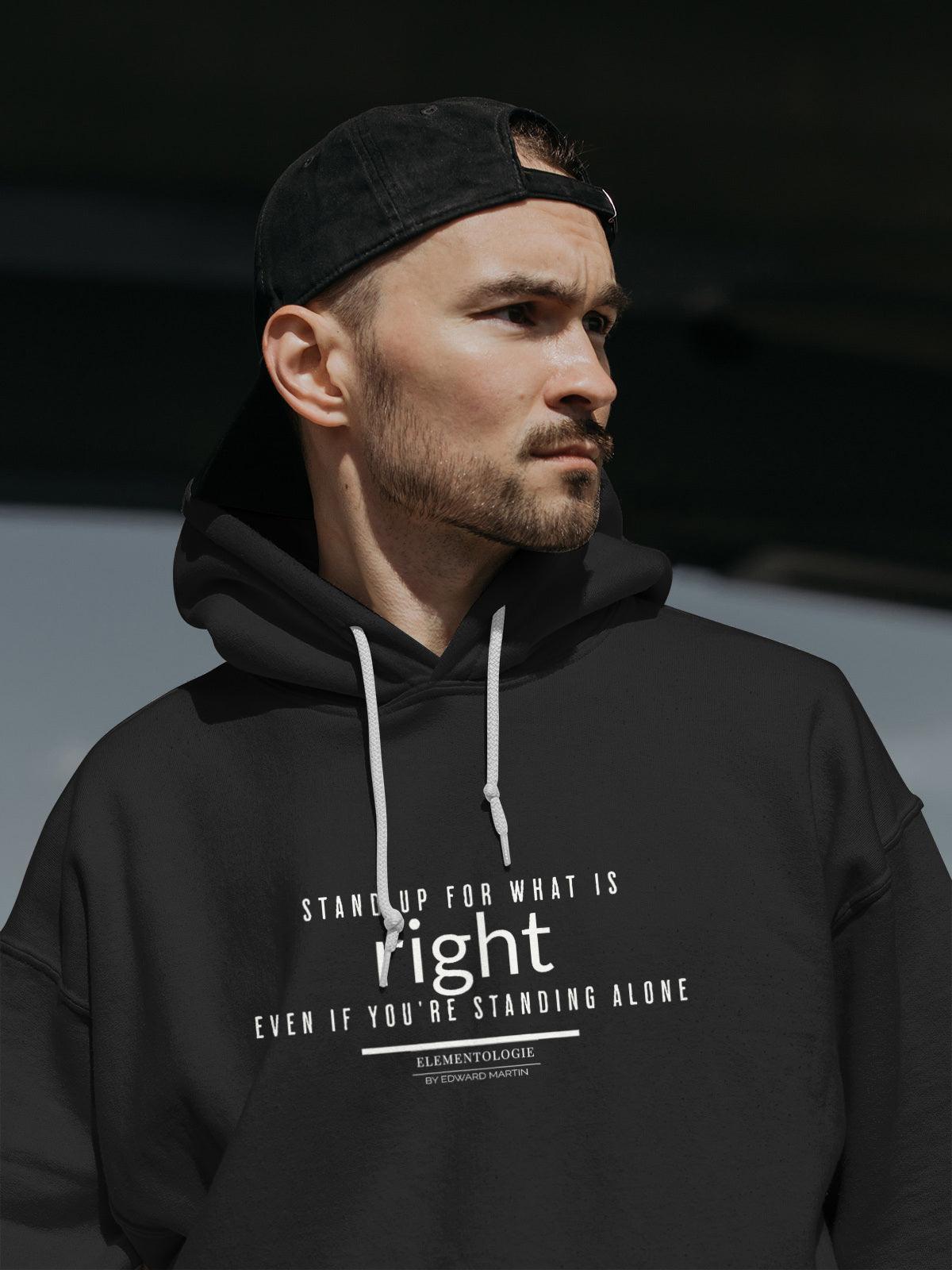 Unisex Premium Pullover Hoodie-Stand up for what is right, even if you're standing alone - Premium  from Elementologie - Just $58.99! Shop now at Elementologie