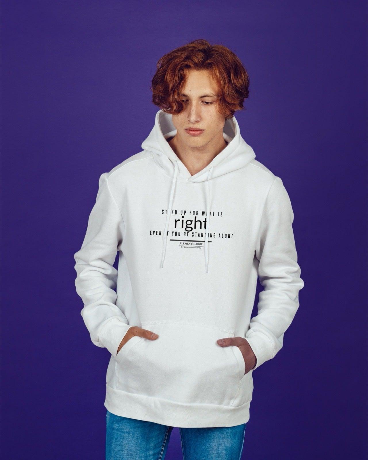 Unisex Premium Pullover Hoodie-Stand up for what is right, even if you're standing alone - Premium  from Elementologie - Just $58.99! Shop now at Elementologie