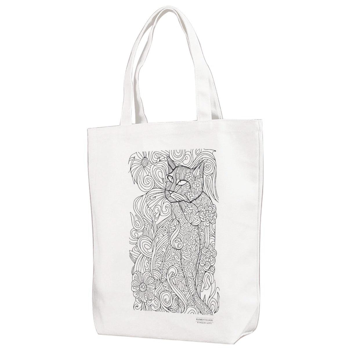 Large Canvas Bag With Shoulder Strap-pURR-fECT - Premium  from Elementologie - Just $25.99! Shop now at Elementologie