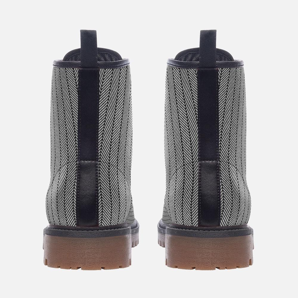 Unisex Boots-Grey Herringbone - Premium  from Elementologie - Just $78.89! Shop now at Elementologie