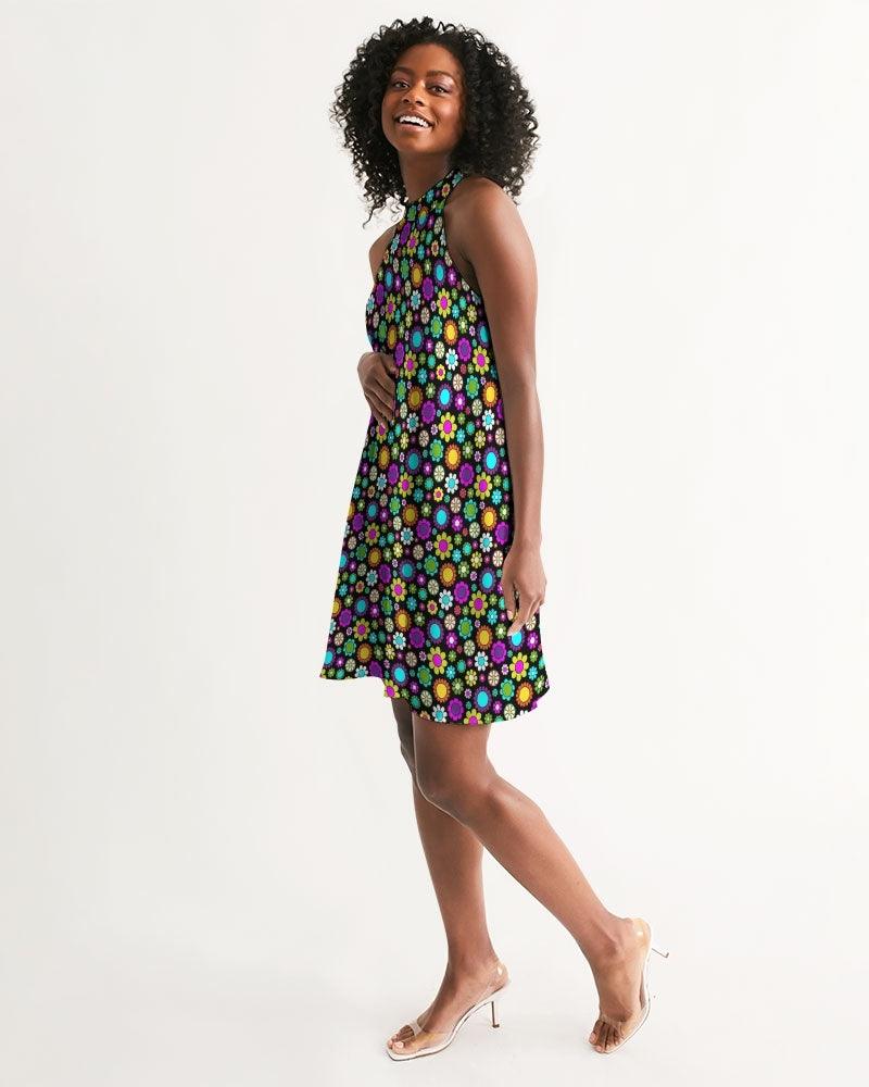 Women's Halter Dress-Itsy Bitsy - Premium  from Elementologie - Just $49.99! Shop now at Elementologie
