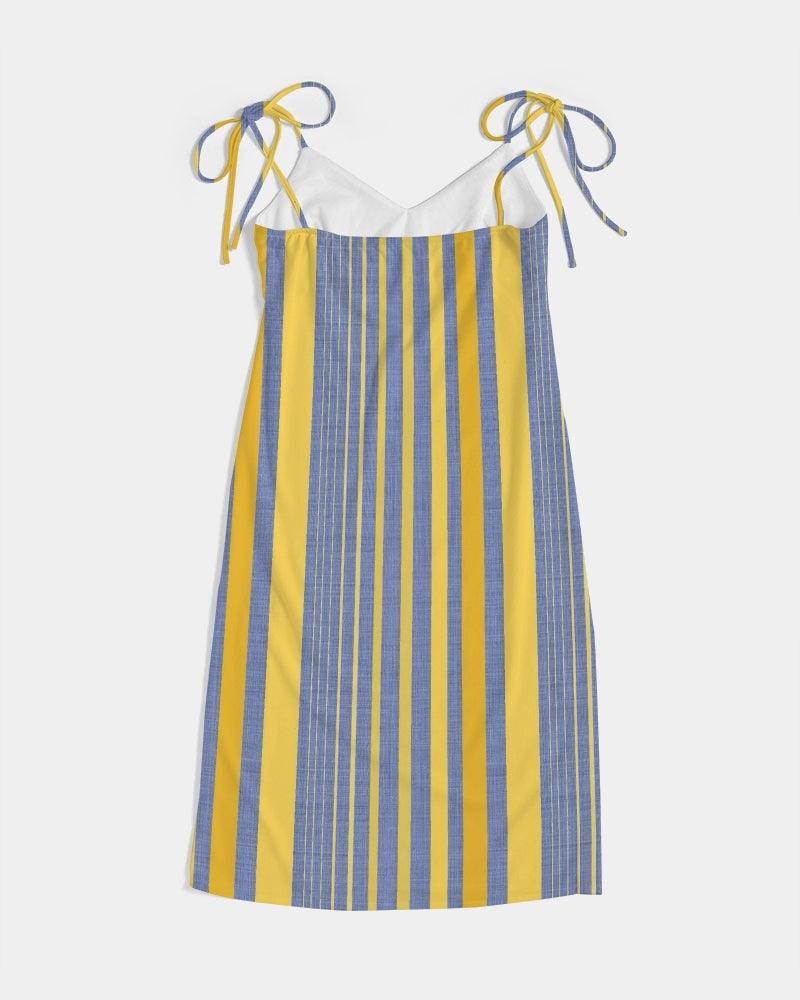 Women's Tie Strap Split Dress-Capri - Elementologie
