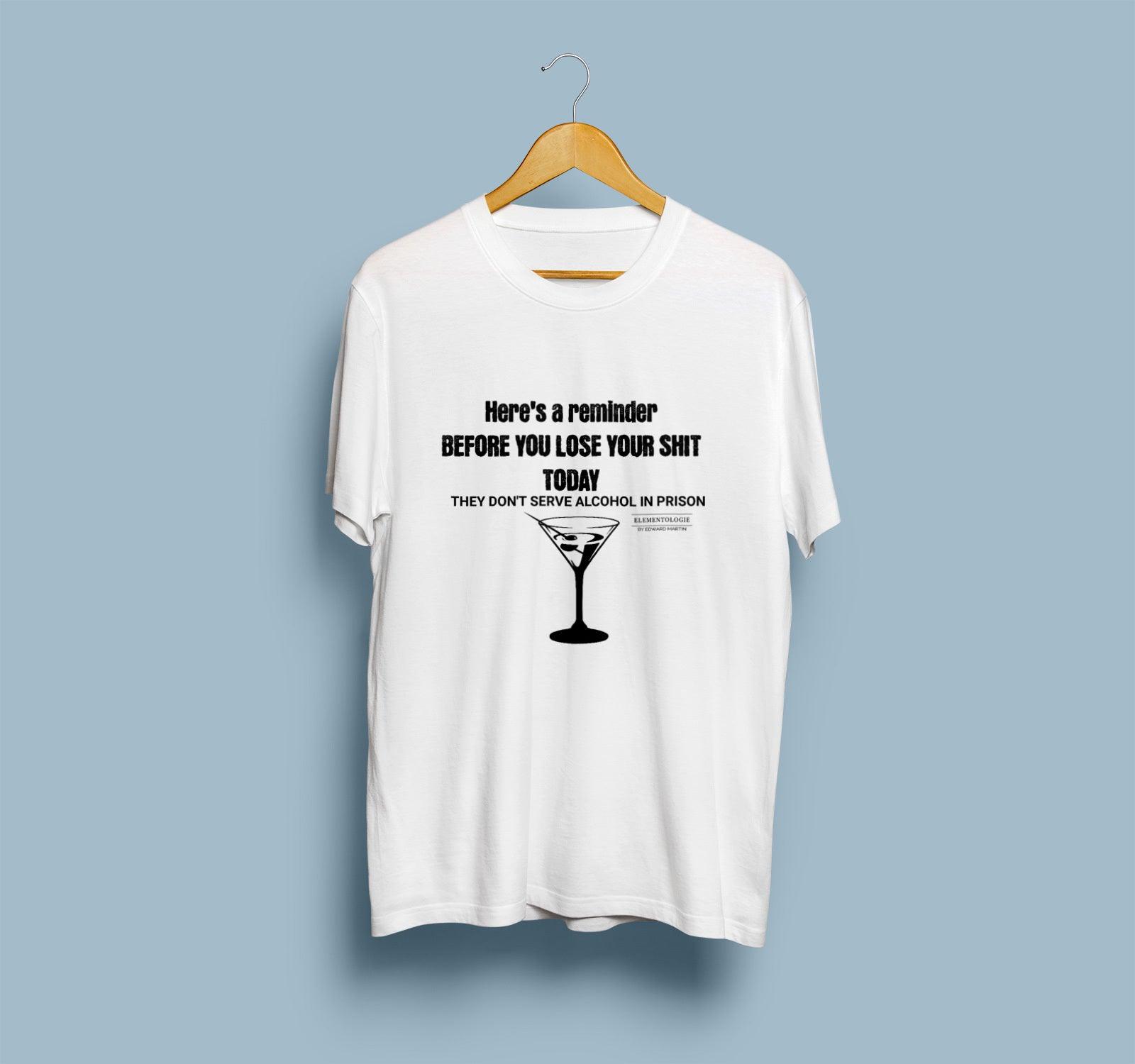 Men's Premium Short Sleeve Tee-They Don't Serve Alcohol in Prison - Premium  from Elementologie - Just $28.99! Shop now at Elementologie