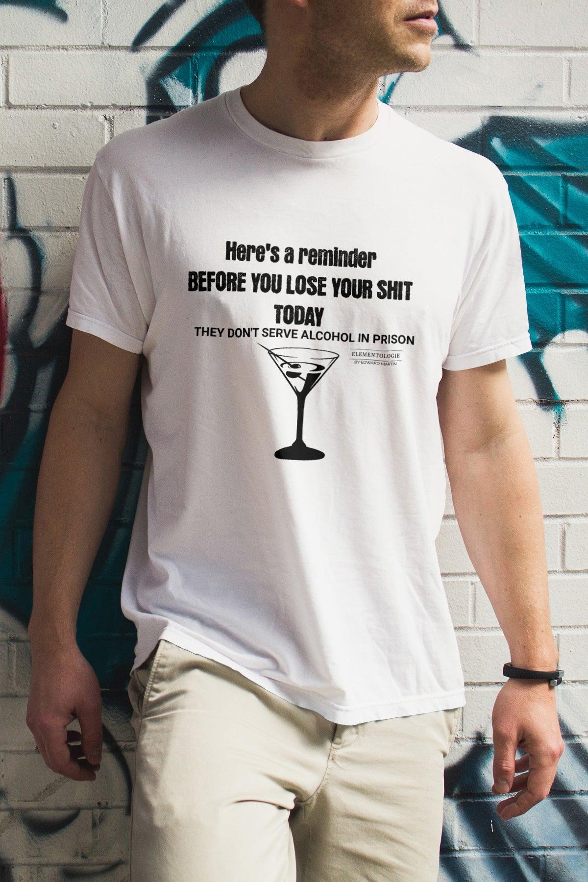 Men's Premium Short Sleeve Tee-They Don't Serve Alcohol in Prison - Elementologie