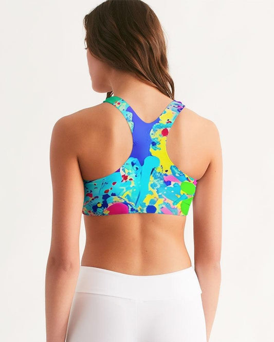 Women's Seamless Sports Bra-Splatter - Premium  from Elementologie - Just $36.95! Shop now at Elementologie